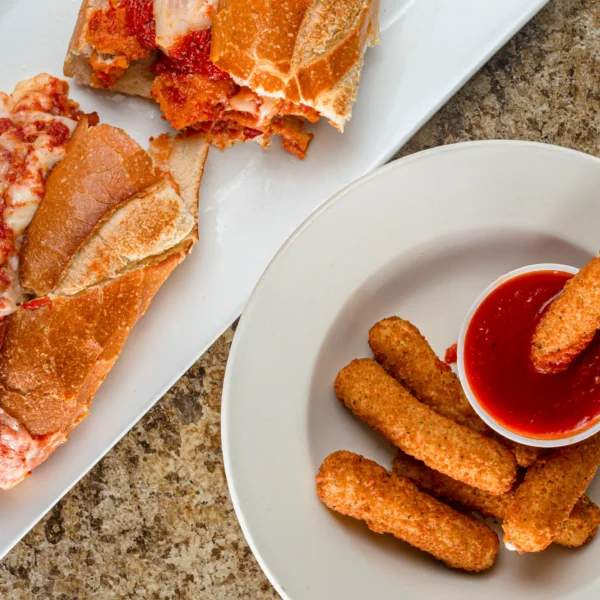 Mozzarella Sticks and Chicken Parm