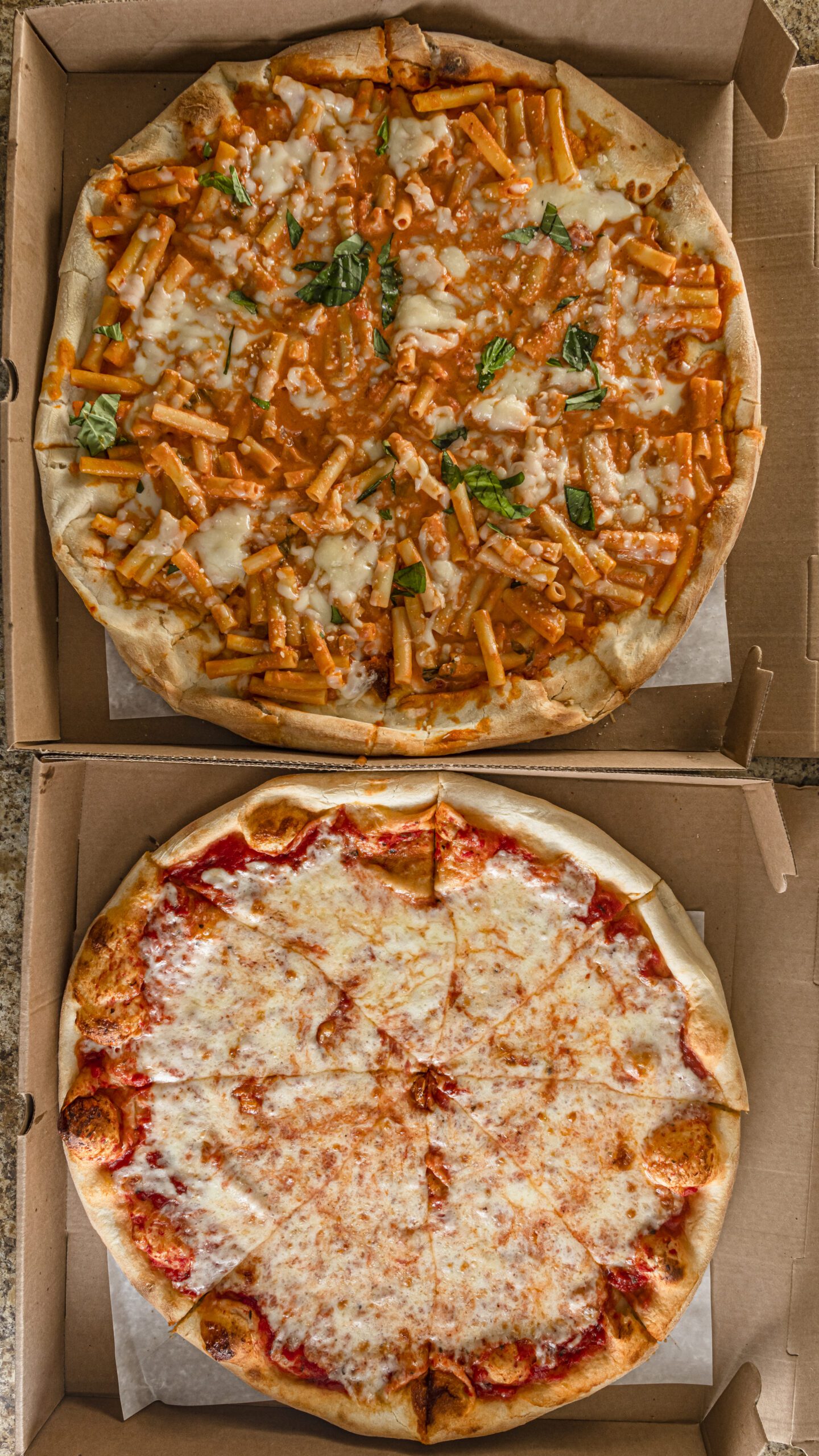 Pizza Pies in Boxes